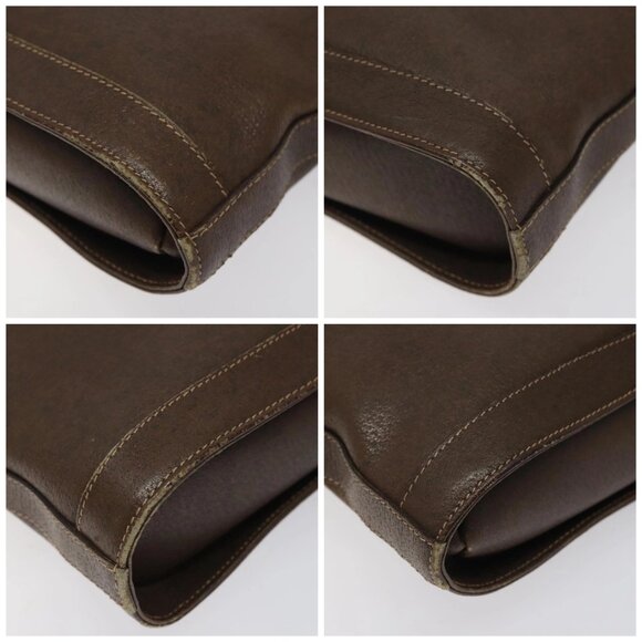 GUCCI Web Sherry Line Shoulder Bag Leather Brown Gold 001 01/13 0938 Auth 118015 - Picture 16 of 16